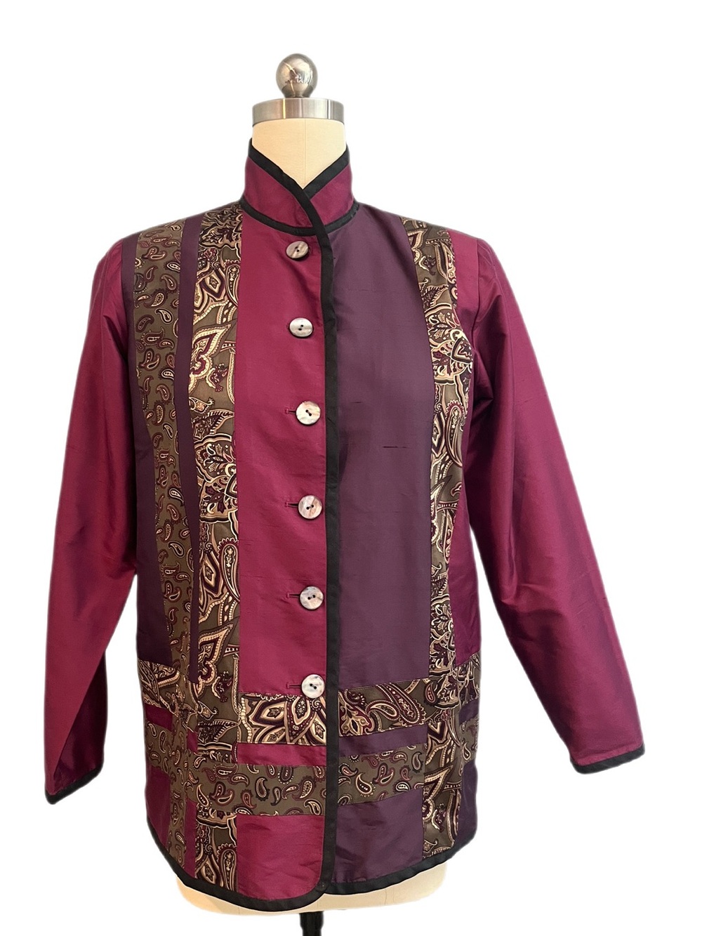 Vintage Koos of Course Patchwork Silk Jacket
